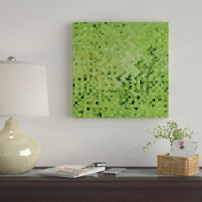 « green galaxy pattern » par barruf, reproduction d’impression sur toile tendue