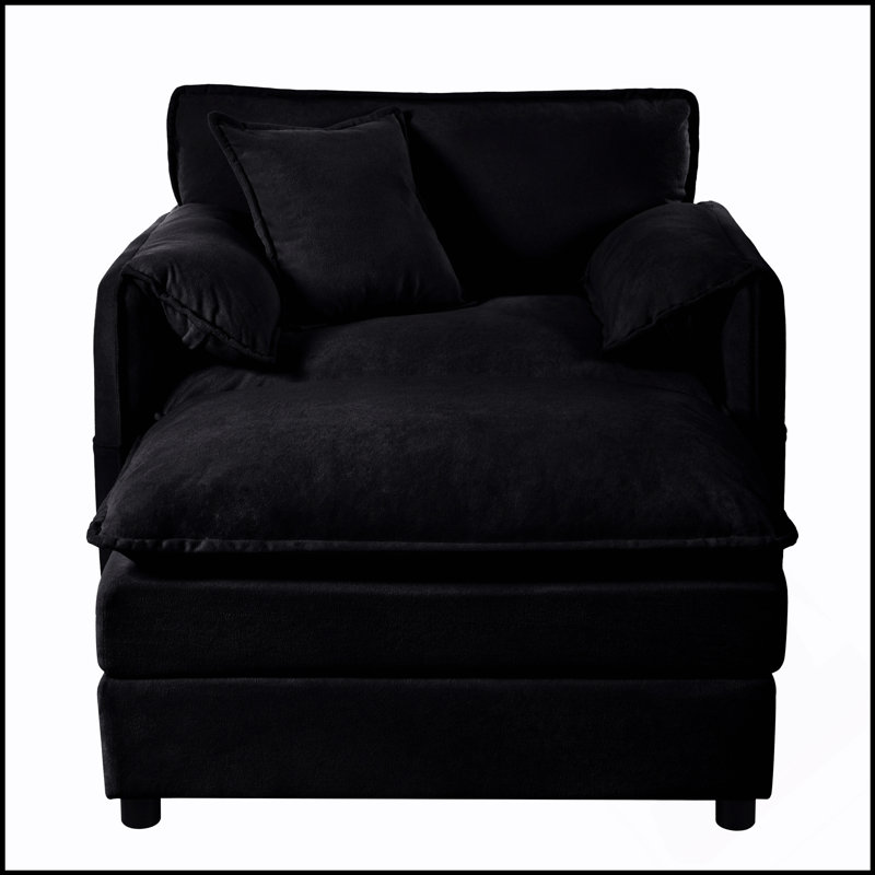 Fauteuil inclinable surdimensionné avec repose-pieds mobile - Revêtement en chenille douce pour un confort et un style ultimes, idéal pour le salon ou la chambre à coucher