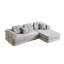 104" Boneless Sofa,Sectional Compressed Couch With Chaise, Deep Seat Modular Sectional Sofa Chenille Memory Foam Sofa Boneless Couches For Living Room Bedroom, No Assembly Required