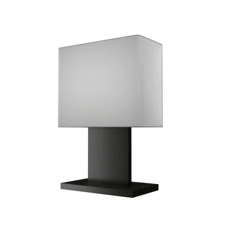 Clean Desk Table Lamp, White, Charcoal