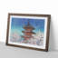 Pagoda in Tokyo by Hasui Kawase - Framed Print-55616490-55616493