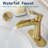 Sink Faucet With Deck Plate Waterfall Nickel Gold With Pop Up Drain And Supply Lines Bathroom Faucets For Sink 1 Hole One Handle Faucets Vanity Bath Mixer Tap-118499549