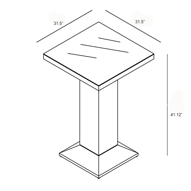 Arden Outdoor Square Bar Table