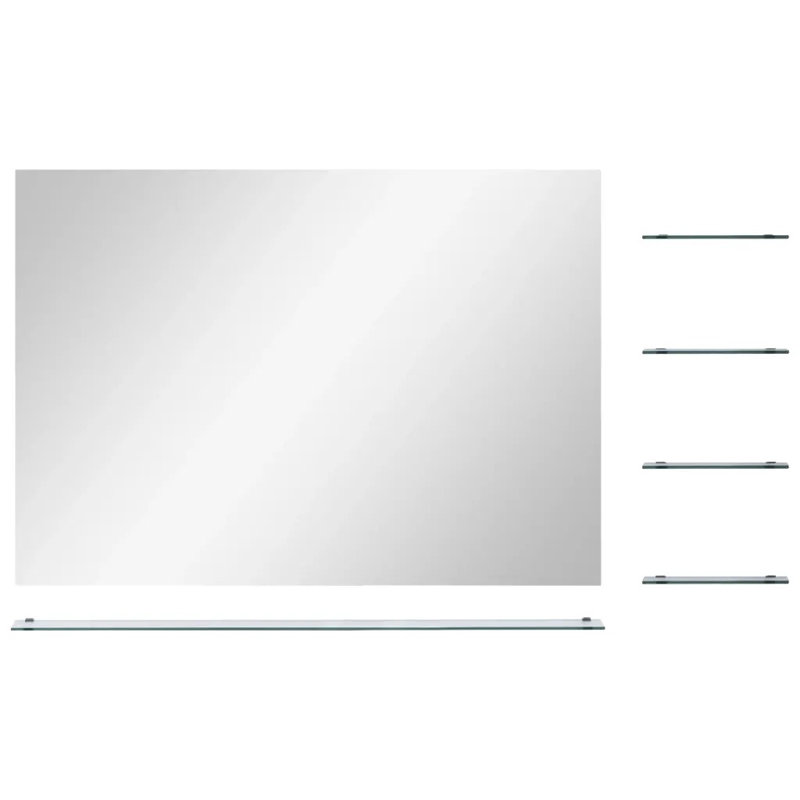 Anadelia Wall Mirror with Shelves, 60cm H x 80cm W
