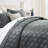 Reversible Diamond Embossed Bedspread Set – Geometric Quilt With Shams-126503875-126503866