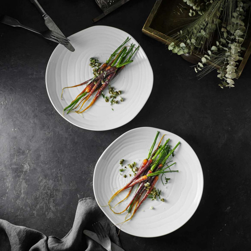 Teck White Salad Plates