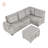 Versatile Corduroy Upholstered Sectional Sofa Bed with Quick Conversion, Large Storage, and USB Ports for Modern Living-218085001