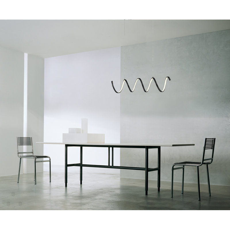 Luminaire suspendu linéaire moderne pour îlot de cuisine Synergy, Noir