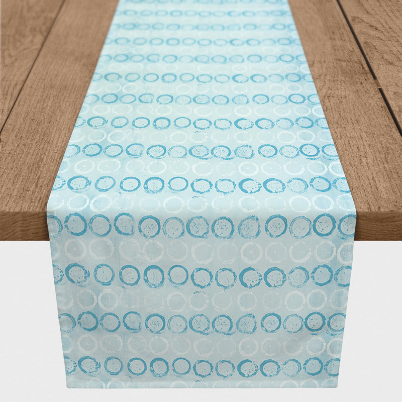 Chemin de table Corddaryl, Bleu, P 16 po x L 90 po