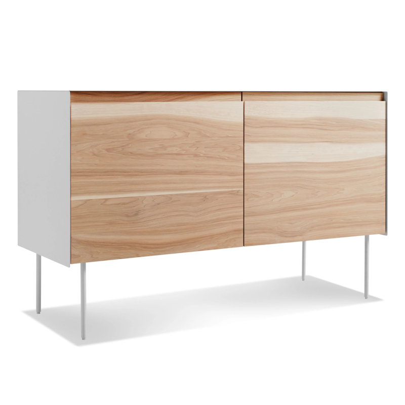Clad 46'' W Solid Wood Sideboard, White/Hickory