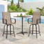 Tabouret de bar pivotant en tissu textilène (ensemble de 2)-1861114390