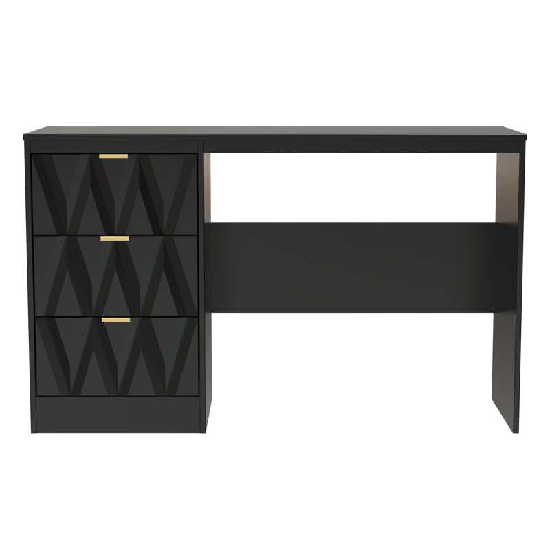 Besmir Dressing Table, Deep Black/Black Matt