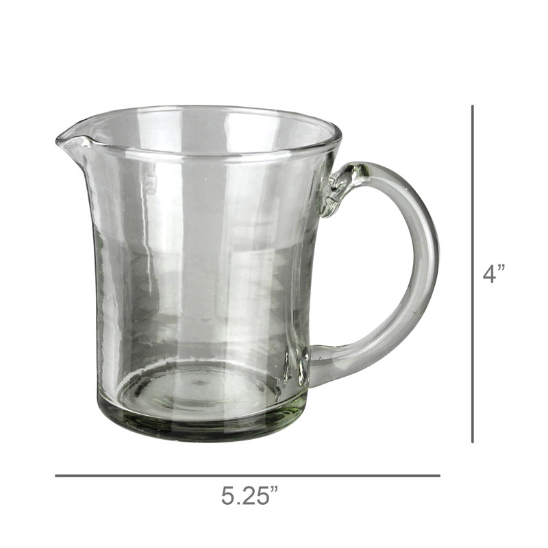 Demure Pitcher, Glass  8 Oz. Capacity