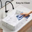 Carber 20" x 14" Rectangular Marble Ceramic Vessel Sink with Art Faucet & Drain