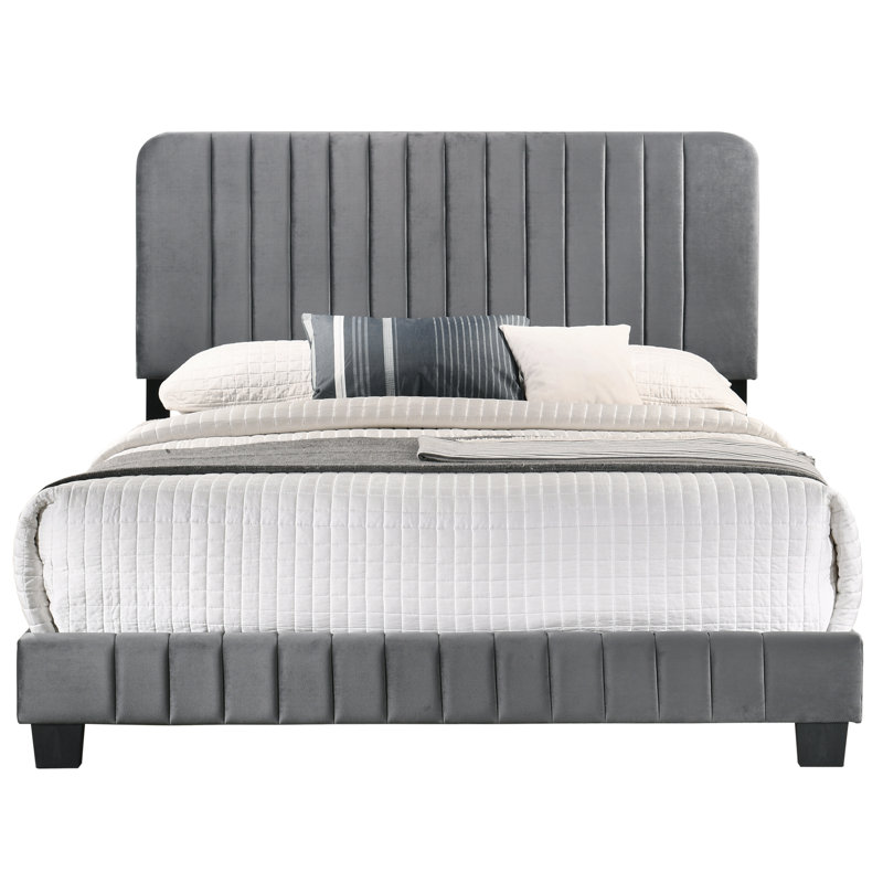 Lit contemporain élégant en gris
