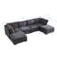 Canapé modulaire en tissu 6 pièces Keefe-106012338
