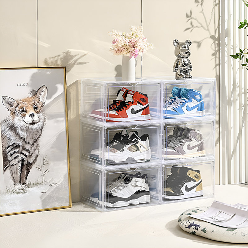 6 Pair Stackable Shoe Storage Box