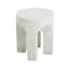 Table d'appoint / table de bout d'extérieur ronde MGO, table d'appoint de salon, blanc antique