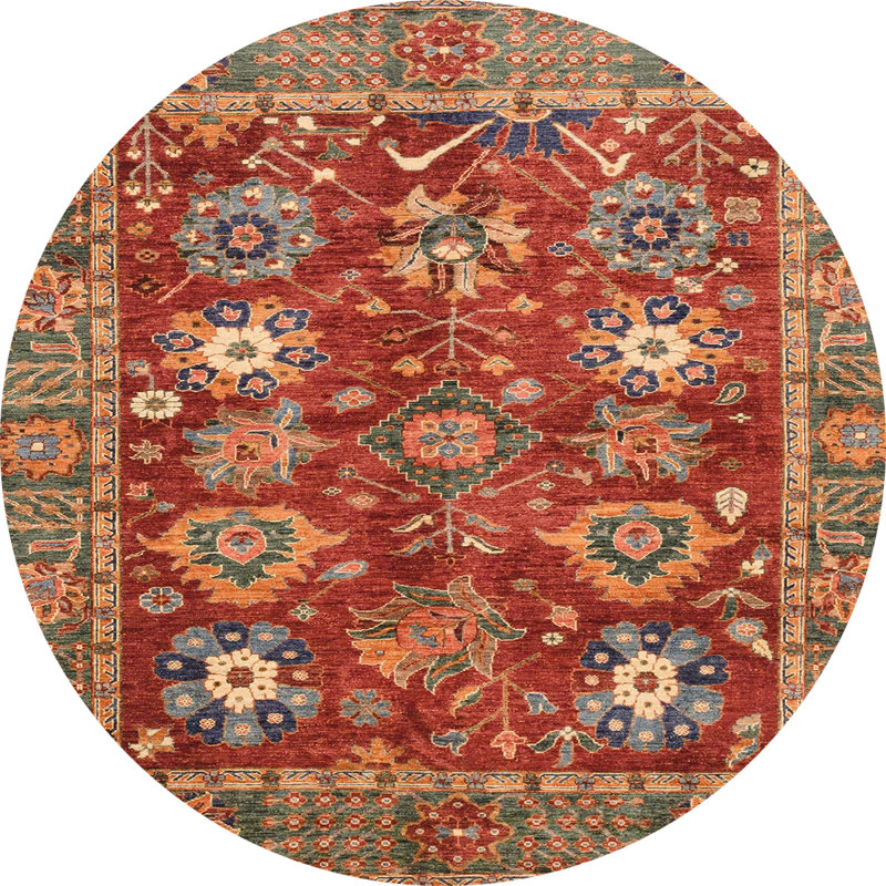 Tapis abstrait moderne et abstrait 3733ABS3740, Rond 4 pi