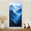 Bleu noir Cranon III - décoration murale rustique, impressions encadrées sereines