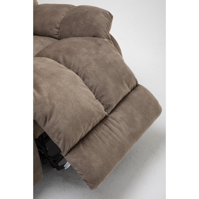 Power Lift Recliner Chair For Elderly- Heavy Duty And Safety Motion Reclining Mechanism-Fabric Sofa Living Room Chair