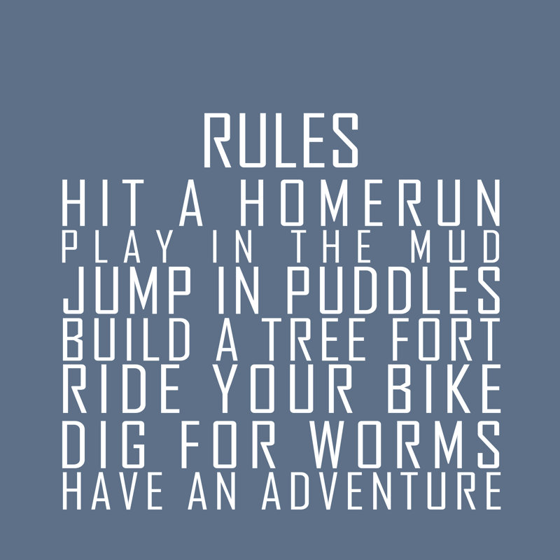 Boy Rules - Wrapped Canvas Print, 30cm H x 30cm W