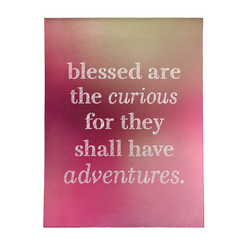 Tapis de toile de fond en polyester multicolore avec citation inspiration, Rectangle 5 pi x 7 pi