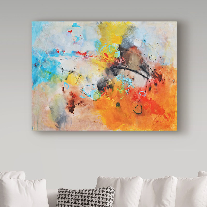 Christale «Abstract Colors», reproduction de peinture acrylique sur toile tendue, H 35 po x l 47 po x P 2 po