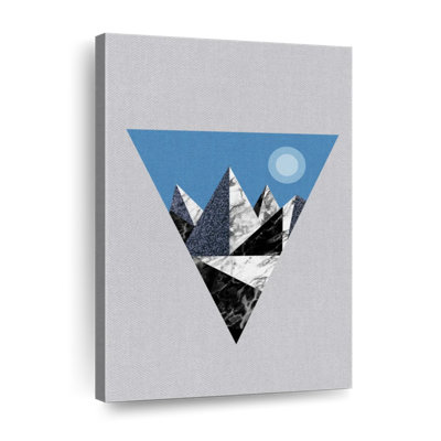 «Abstract Triangle Mountains» sur impression sur toile