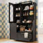 Armoire de cuisine en bois avec tiroir, tablettes et porte-1261837059