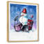 Décoration de Noël de bonhomme de neige jouant du tambour - Décoration murale traditionnelle sur toile-1890065067-1890065066