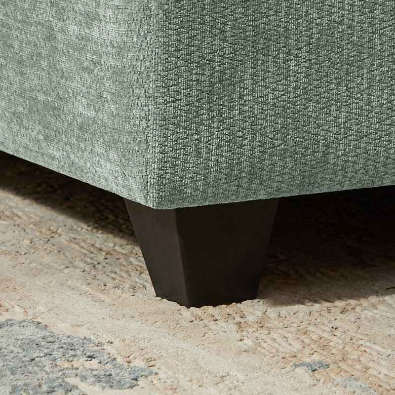 Chaise longue rembourrée en tissu 39,76 po, Chenille sauge