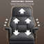 Fauteuil de direction en cuir à haut dossier avec support lombaire et roulettes XUEGW, gris-131202399