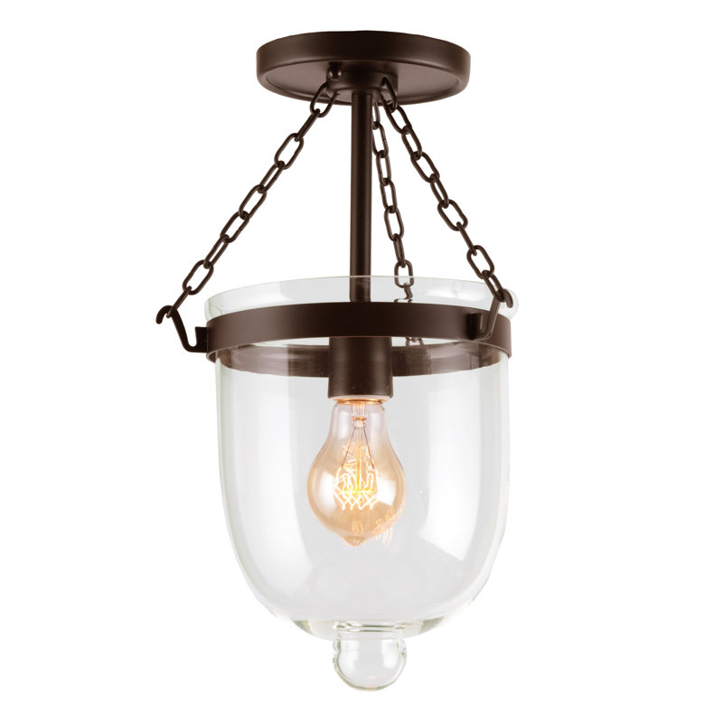 Edwards Glass Semi Flush Mount