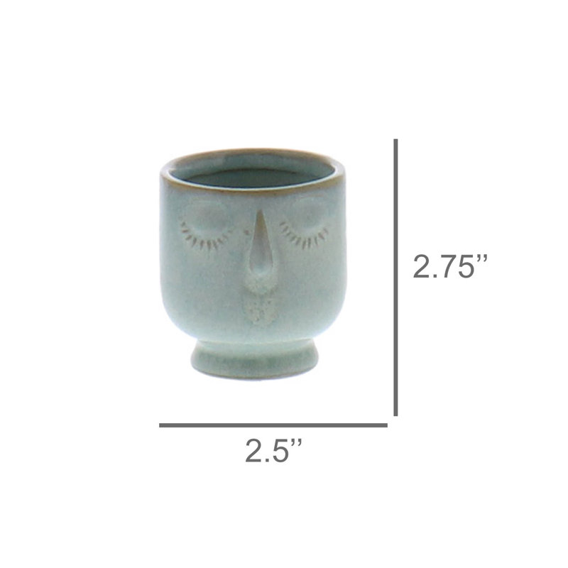 Ceramic Statue Planter, Blue