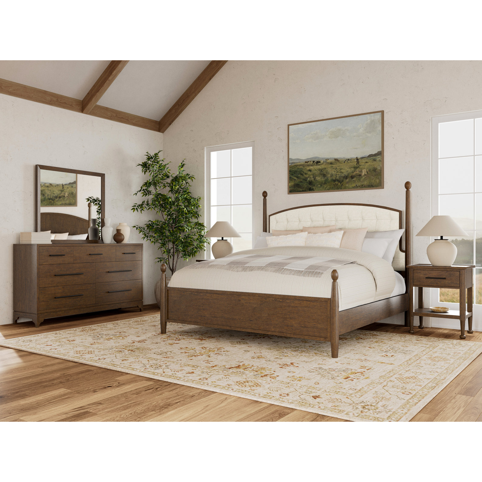 Ebony Eight Drawer Dresser, Brown