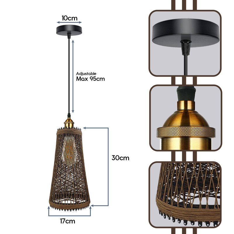 Mangesh 1 - Light Brown Single Pendant
