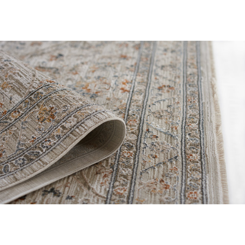 Viscose Oriental Indoor Rug, Rectangle 3'11" x 5'5"
