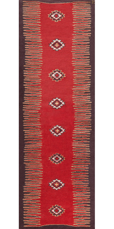 Mesa Hand Woven Wool Area Rug, Runner 3' x 15'