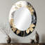 Miroir mural blanc, doré et noir II-1625020511