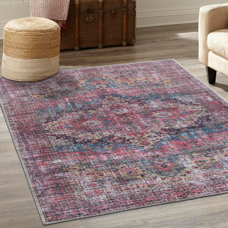 Gutshall Chenille Oriental Indoor Rug, Rectangle 9'2" x 12'