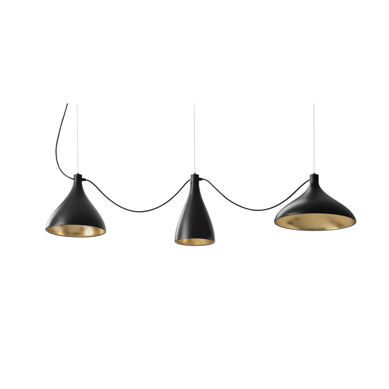 Swell String Mix, Black, 140" H x 110" W x 24" D