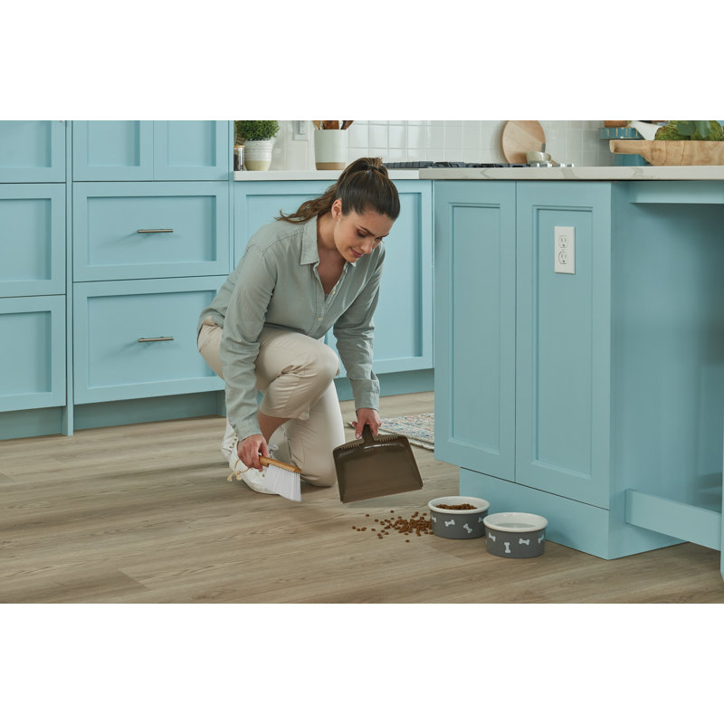 Live.Love.Clean. Bamboo Counter Brush and Dustpan Set