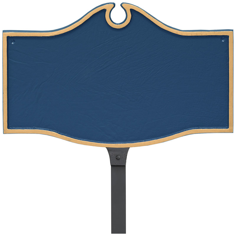 Colonial Petite Address Sign Plaque with Lawn Stake, Yes