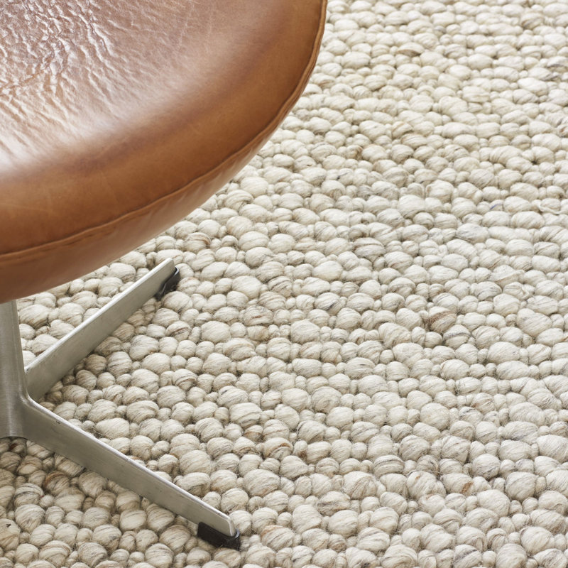 Bubbles Wool Area Rug in Beige, Rectangle 8'2" x 11'6"