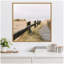 «Coastal Beach Grass Boardwalk to the Ocean» par Patricia Hasz de Patricia Rae, reproduction d'art sur toile encadrée