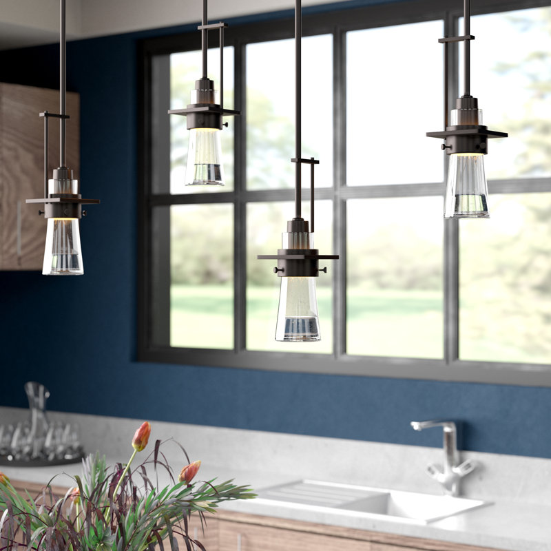 Erlenmeyer Mini Pendant, Bronze, Medium: 14.8" - 59.8"