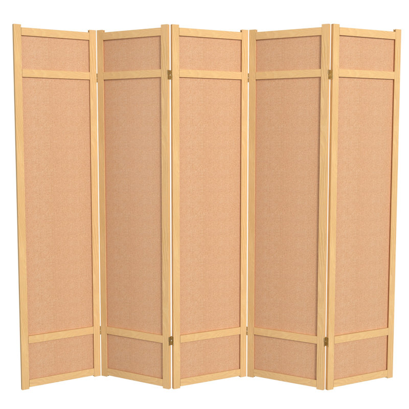 71" H Jute Shoji Room Divider, 5, Natural