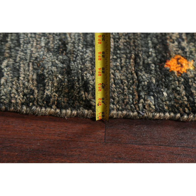 Moroccan One-of-a-Kind 4'11" x 7'10" Rectangle Jute / Sisal Area Rug in Black