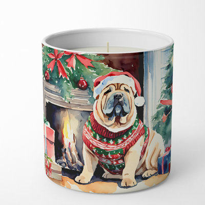 Christmas Tree Scented Tumbler Candle with Ceramic Holder